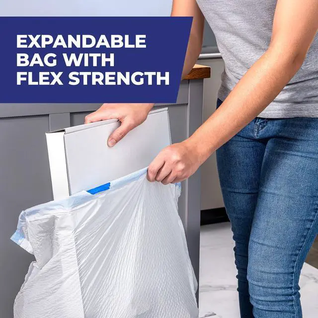 Alt view image 6 of 7 - Hefty Ultra Strong 13 Gallon Trash Bags, Tall Kitchen Trash Bags, White, Fabuloso Lavender Scent, 40 Bags