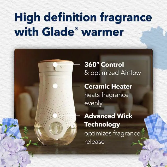 Alt view image 5 of 6 - Glade PlugIns Scented Oil 2 Refills, Air Freshener, Clean Linen, Essential Oil Infused Wall Plug In, 1.34 FL oz, 2 Refills