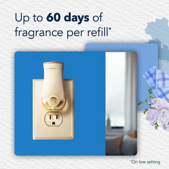 Alt view image 2 of 6 - Glade PlugIns Scented Oil 2 Refills, Air Freshener, Clean Linen, Essential Oil Infused Wall Plug In, 1.34 FL oz, 2 Refills