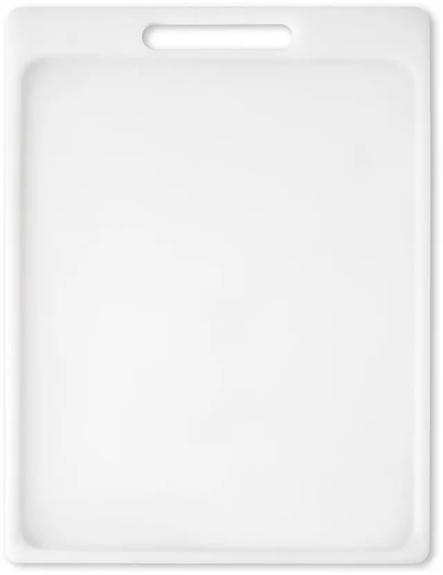 Main image of Mainstays 11" X 14.5" White Non-Slip Poly Cutting Board with Juice Groove