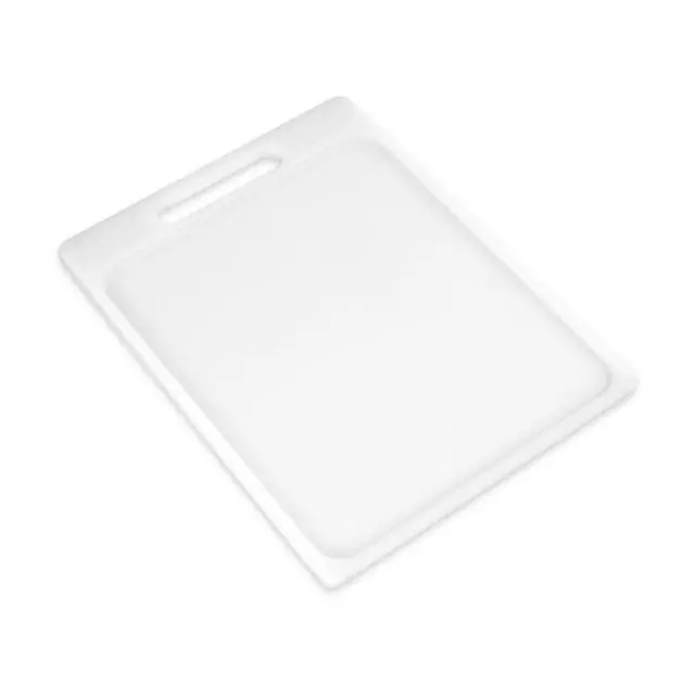 Alt view image 4 of 6 - Mainstays 11" X 14.5" White Non-Slip Poly Cutting Board with Juice Groove