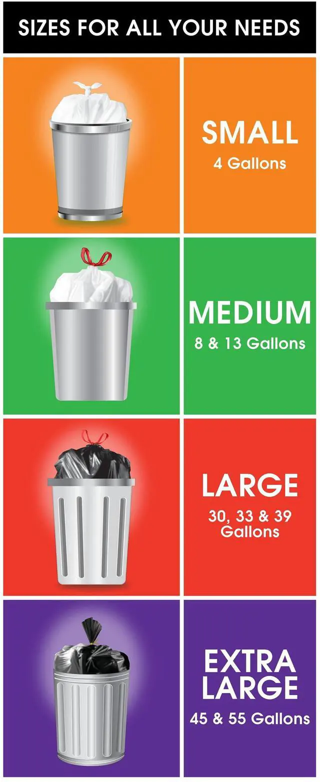 Alt view image 4 of 7 - Great Value Strong Flex 13-Gallon Drawstring Tall Kitchen Trash Bags, Citrus Burst, 40 Count
