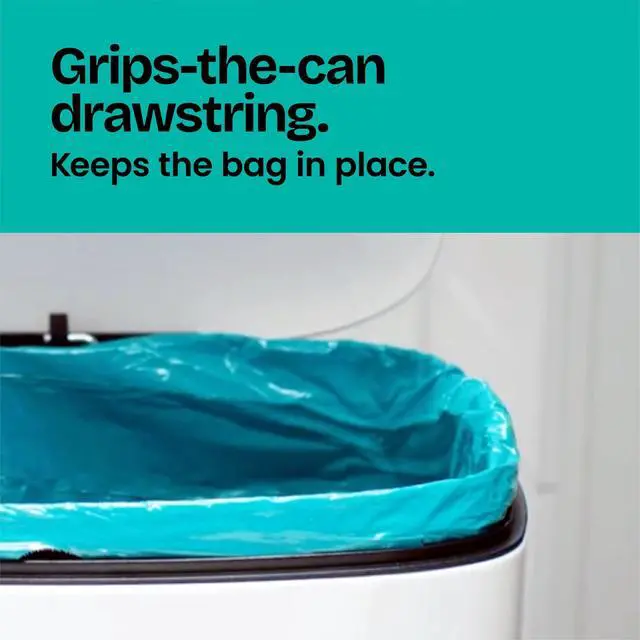 Alt view image 4 of 6 - Glad ForceFlex MaxStrength 13-Gallon Teal Drawstring Tall Kitchen Trash Bags, Febreze Freshness Bahama Bliss Scent, 20 Bags