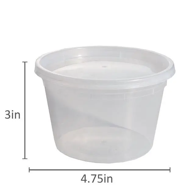 Alt view image 2 of 7 - Mainstays Plastic Deli Containers, 40 Pieces, 16 oz, Meal Prep and Batch Cooking