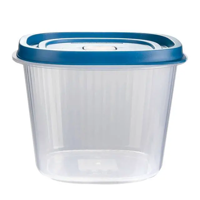 Alt view image 5 of 7 - Mainstays Reusable Food Storage Containers, Deep Medium Square, Plastic, 3 Pack with Lids, 8.5 Cups