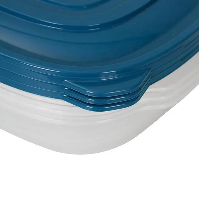 Alt view image 6 of 7 - Mainstays Semi Durable Rectangular 1 Gallon Plastic Food Storage Containers, 3 Pack