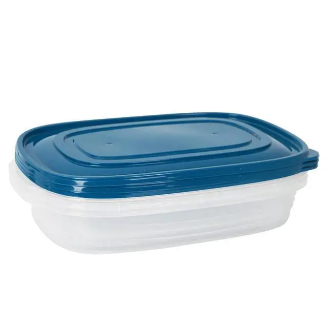 Alt view image 5 of 7 - Mainstays Semi Durable Rectangular 1 Gallon Plastic Food Storage Containers, 3 Pack