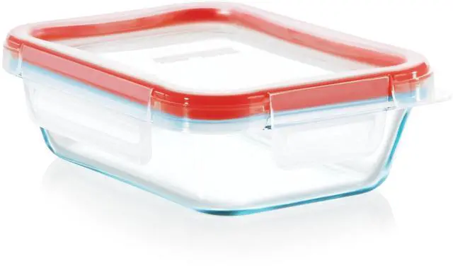Alt view image 4 of 6 - Pyrex FreshLock 2cup Rectangle Glass Food Storage Container with Lid, Designed to Help with Food Storage and Everyday Organization