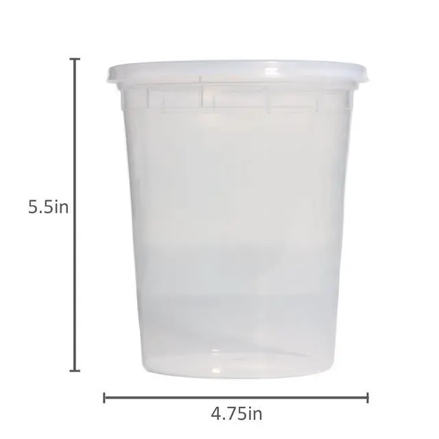 Alt view image 2 of 7 - Mainstays Clear Plastic Deli Containers, 32 oz, 40 Piece