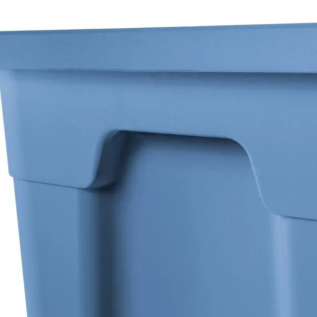 Alt view image 5 of 7 - Sterilite 18 Gallon Tote, Plastic Storage Bin with Snap-on Lid, Stackable, Blue
