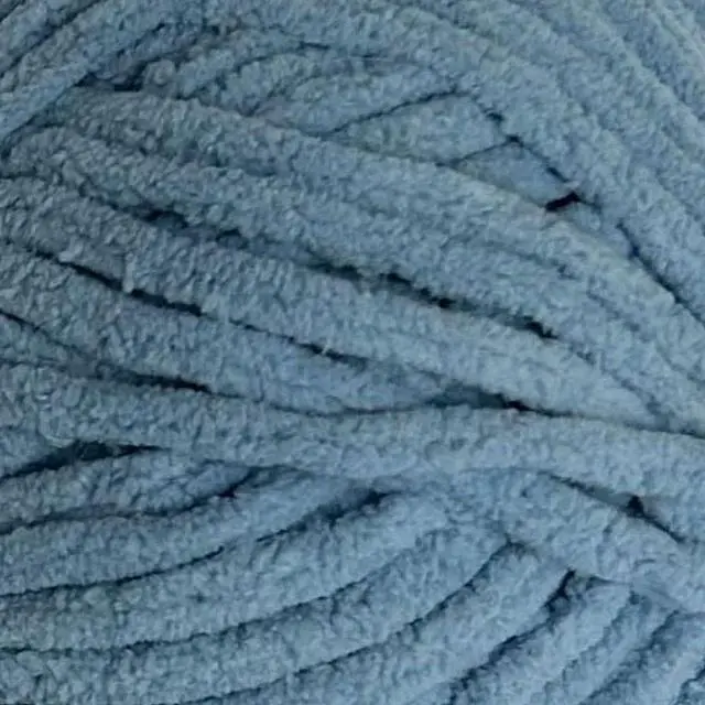 Alt view image 5 of 5 - Mainstays Cozy Chenille Yarn, 220 yd, Faded Denim, 100% Polyester, Super Bulky