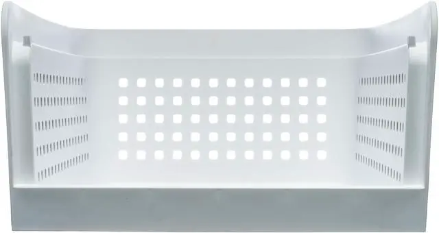 Alt view image 2 of 7 - Mainstays Open-Front Stackable Closet Storage Organizer Bin with Breathable Holes, White Plastic