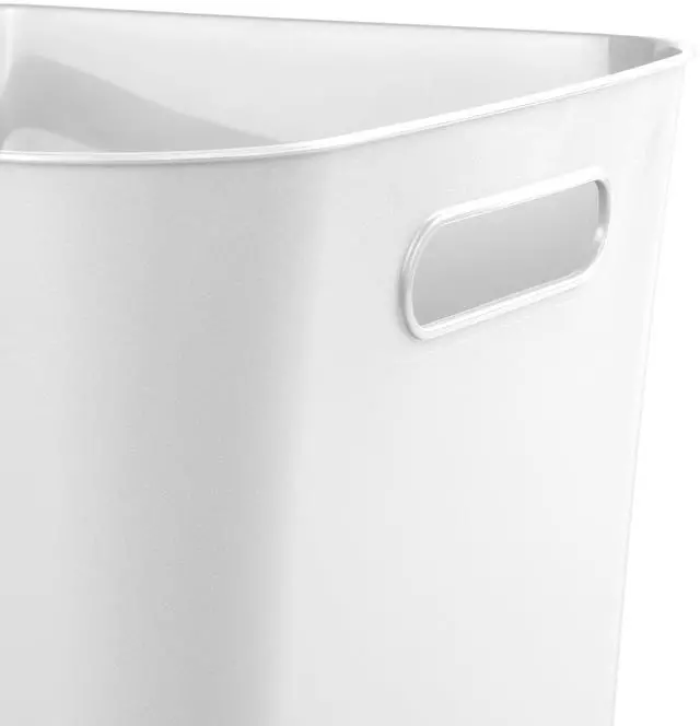 Alt view image 4 of 6 - (3 pack) Mainstays Cube Bin Open Plastic Storage Container with Handles, White