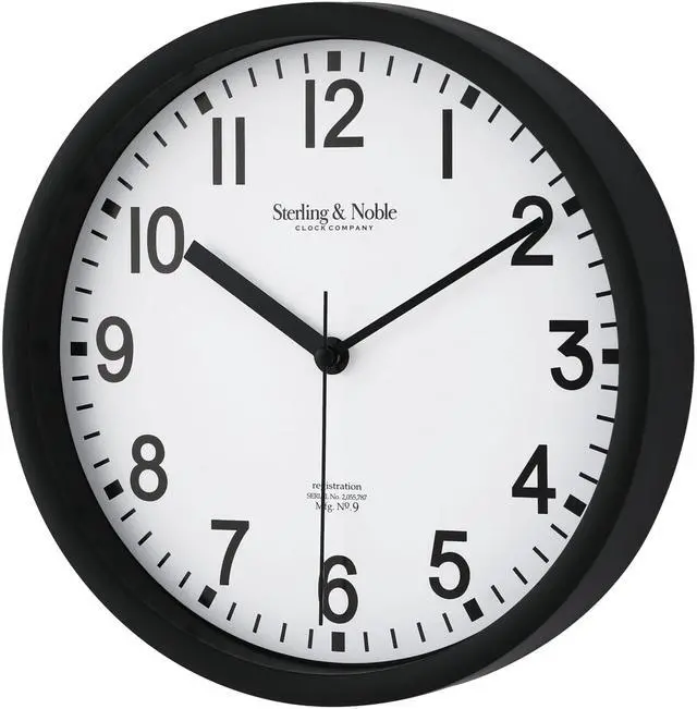 Alt view image 5 of 6 - Mainstays Basic Indoor 8.78" Black Analog Round Wall Clock