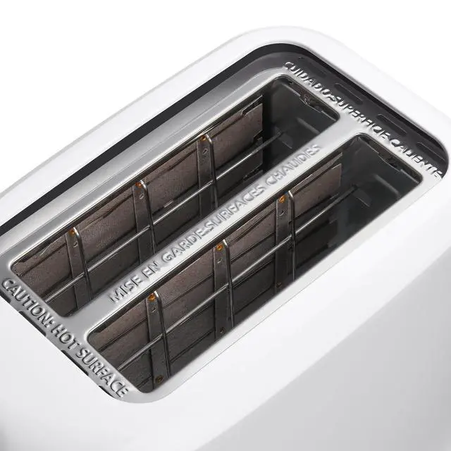 Alt view image 5 of 6 - Mainstays 2-Slice Toaster with 6 Shade Settings and Removable Crumb Tray, Arctic White