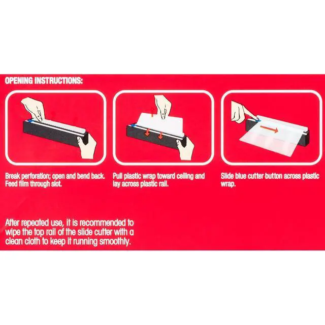Alt view image 5 of 7 - Great Value Slide Cutter Plastic Wrap, 400 sq ft