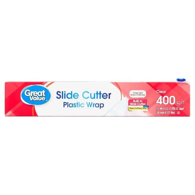 Alt view image 2 of 7 - Great Value Slide Cutter Plastic Wrap, 400 sq ft