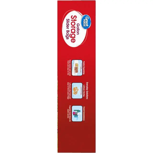 Alt view image 5 of 5 - Great Value Fresh Seal Slider Zipper Storage Bags, Gallon, 40 Count