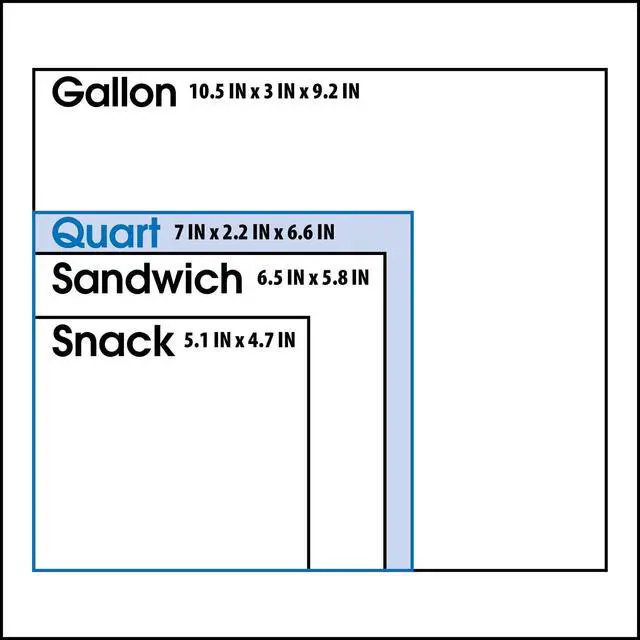 Alt view image 2 of 6 - Great Value Slider Zipper Freezer Bags, Quart, 50 Count