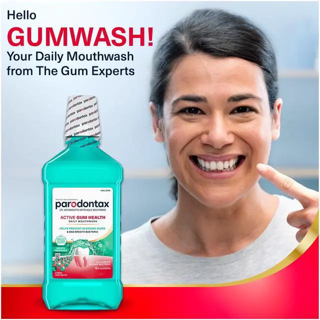 Alt view image 5 of 5 - Parodontax Active Gum Health Breath Freshener Mouthwash, Fresh Mint, 16.9 Fl Oz, for Adults
