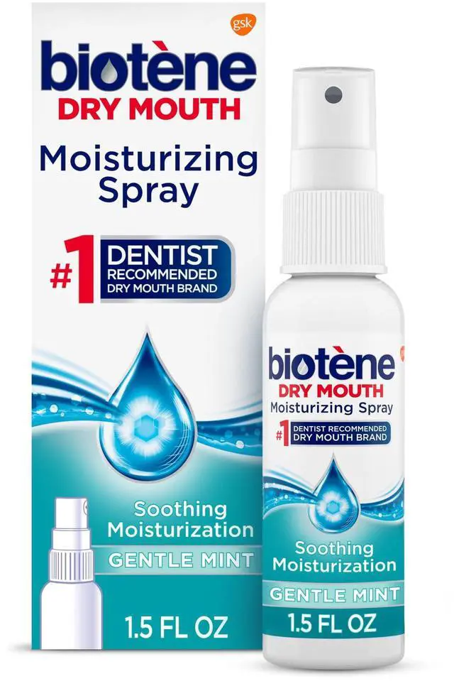 Main image of Biotene Dry Mouth and Fresh Breath Moisturizing Spray, Gentle Mint, 1.5 Oz, for Children and Adults