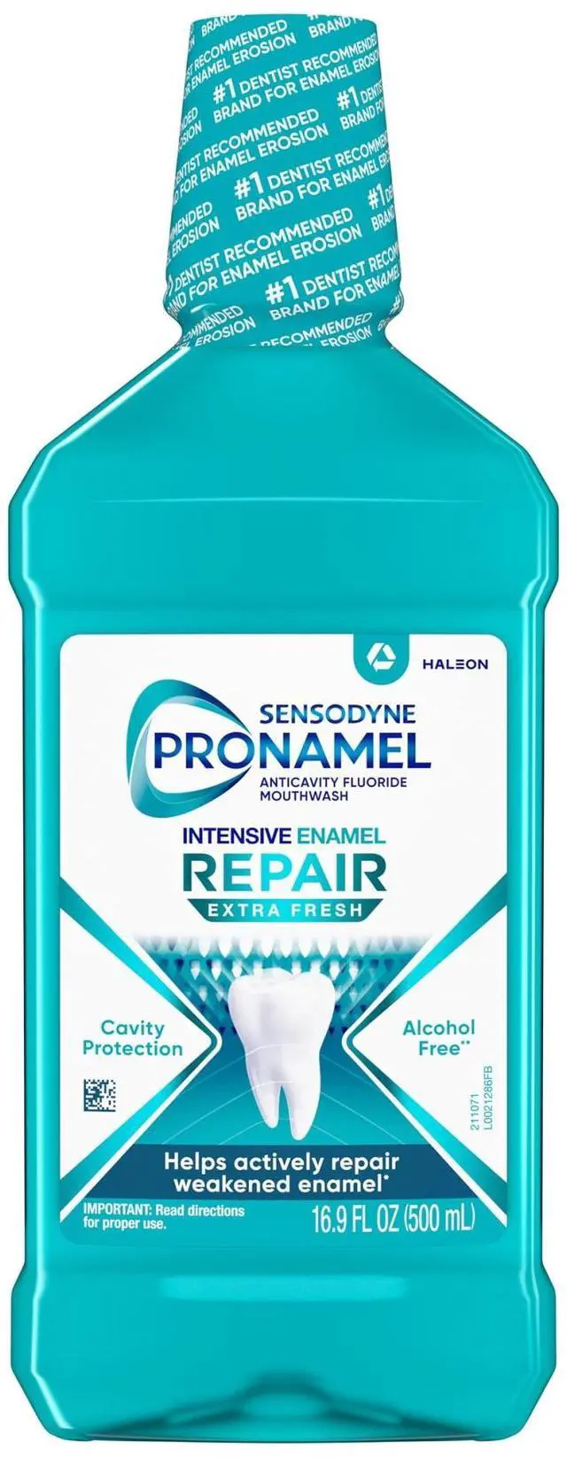 Main image of Sensodyne Pronamel Intensive Enamel Repair Mouthwash to Help Actively Repair Enamel and Protect Against Cavities, Extra Fresh, 16.9 Fl Oz, for Adults