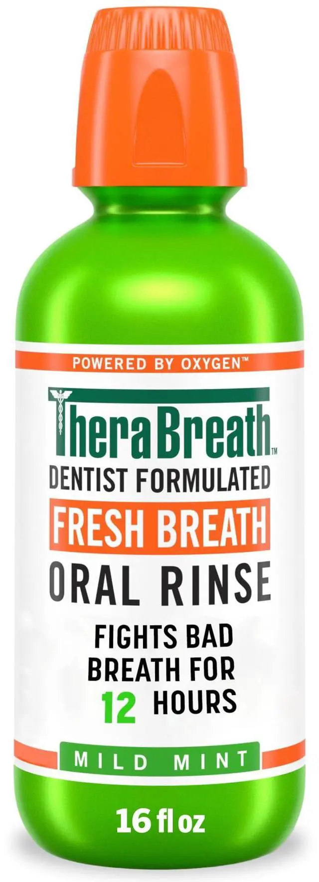 Main image of TheraBreath Fresh Breath Mouthwash, Mild Mint, Alcohol-Free Mouthwash for Adults, 16 fl oz