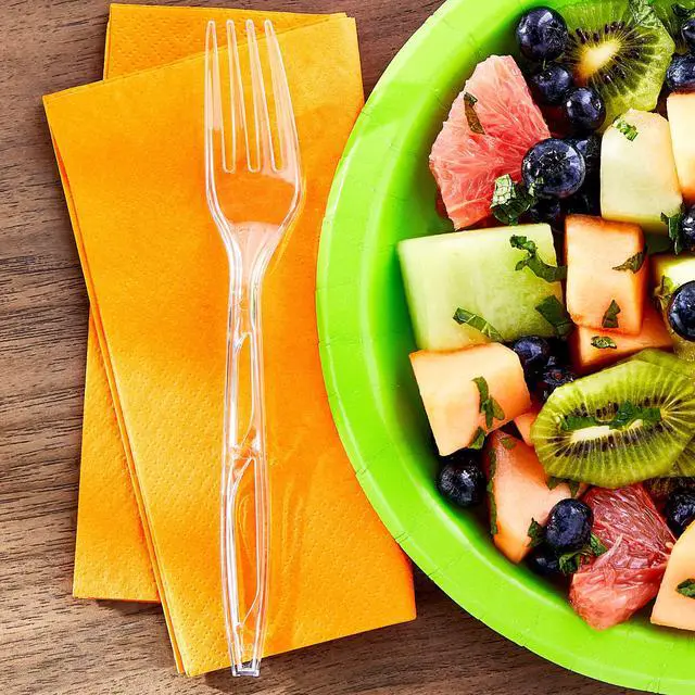 Alt view image 2 of 6 - Great Value Everyday Clear Disposable Forks, 100 Count