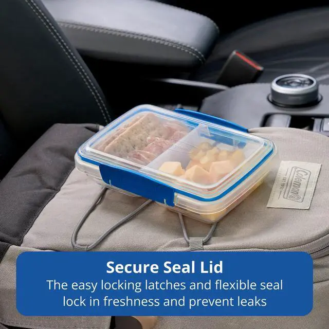 Alt view image 4 of 6 - Rubbermaid Pack & Go 1.46cups/ 0.37quarts Small Divided Snack Container, Meal Prep Container, with Two-Compartment Design