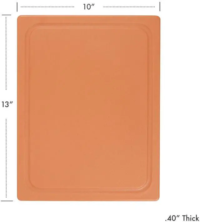 Alt view image 2 of 7 - Dexas 10 x 13 Poly Cutting Board with Juice Well in Sandstone