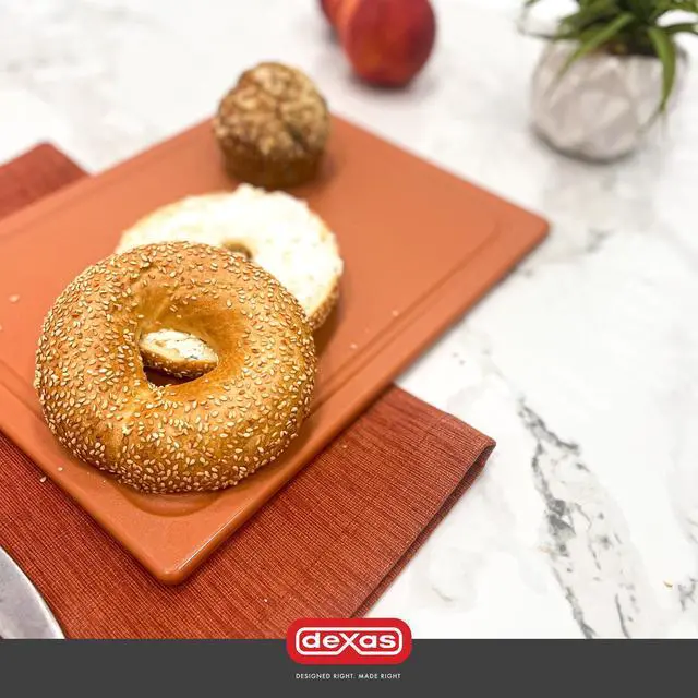 Alt view image 5 of 7 - Dexas 10 x 13 Poly Cutting Board with Juice Well in Sandstone