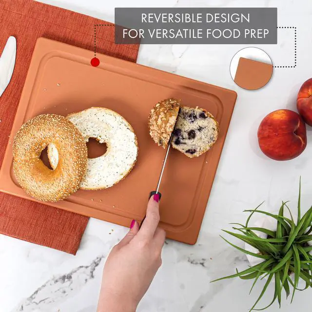 Alt view image 6 of 7 - Dexas 10 x 13 Poly Cutting Board with Juice Well in Sandstone