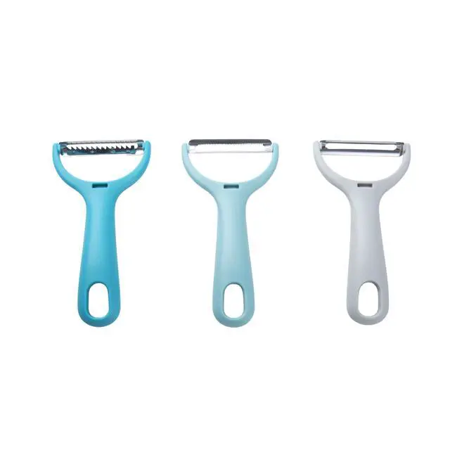 Alt view image 6 of 7 - Mainstays 3-Piece Peeler Set with Serrated, Straight, and Julienne Blades, Assorted Colors