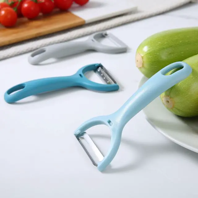 Main image of Mainstays 3-Piece Peeler Set with Serrated, Straight, and Julienne Blades, Assorted Colors