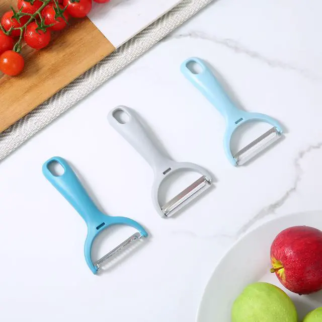 Alt view image 7 of 7 - Mainstays 3-Piece Peeler Set with Serrated, Straight, and Julienne Blades, Assorted Colors