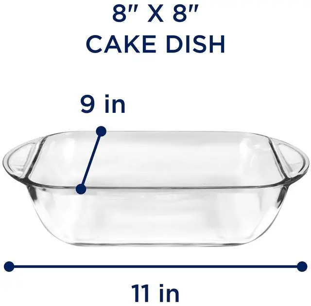 Alt view image 3 of 6 - Anchor Hocking 8" x 8" Glass Cake Pan