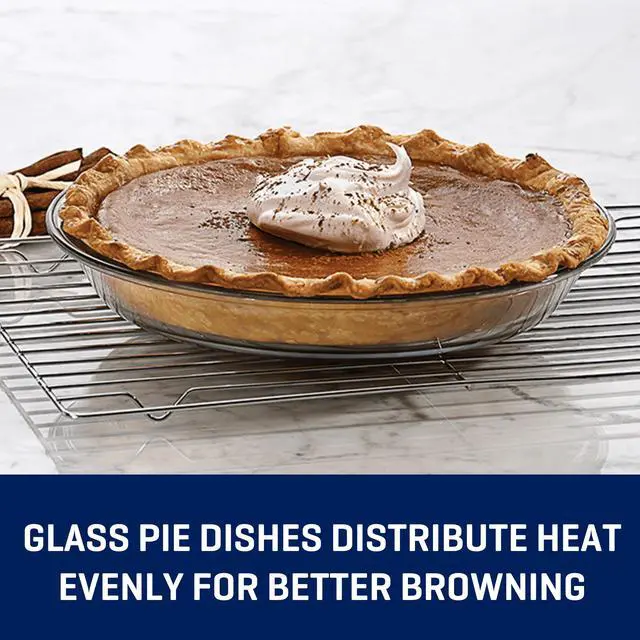 Alt view image 2 of 7 - (2 pack) Anchor Hocking 9" Glass Pie Pan