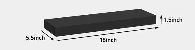Alt view image 2 of 6 - Mainstays Black 18" Wood Floating Shelf