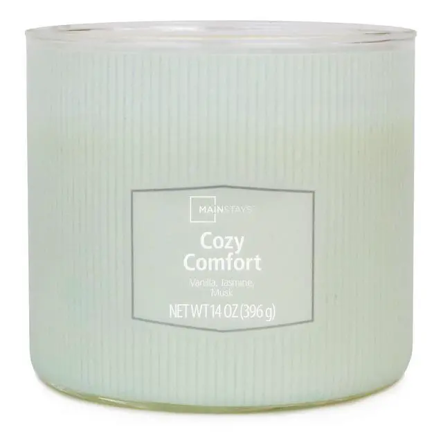 Alt view image 5 of 6 - Mainstays Cozy Comfort 3-Wick Textured Wrapped Scented Candle, 14 oz