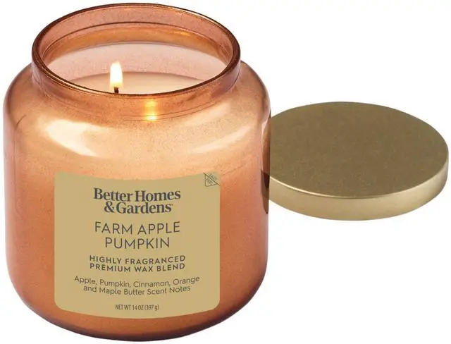 Main image of Better Homes & Gardens 2-Wick Jar Candle, Farm Apple & Pumpkin, 14 oz