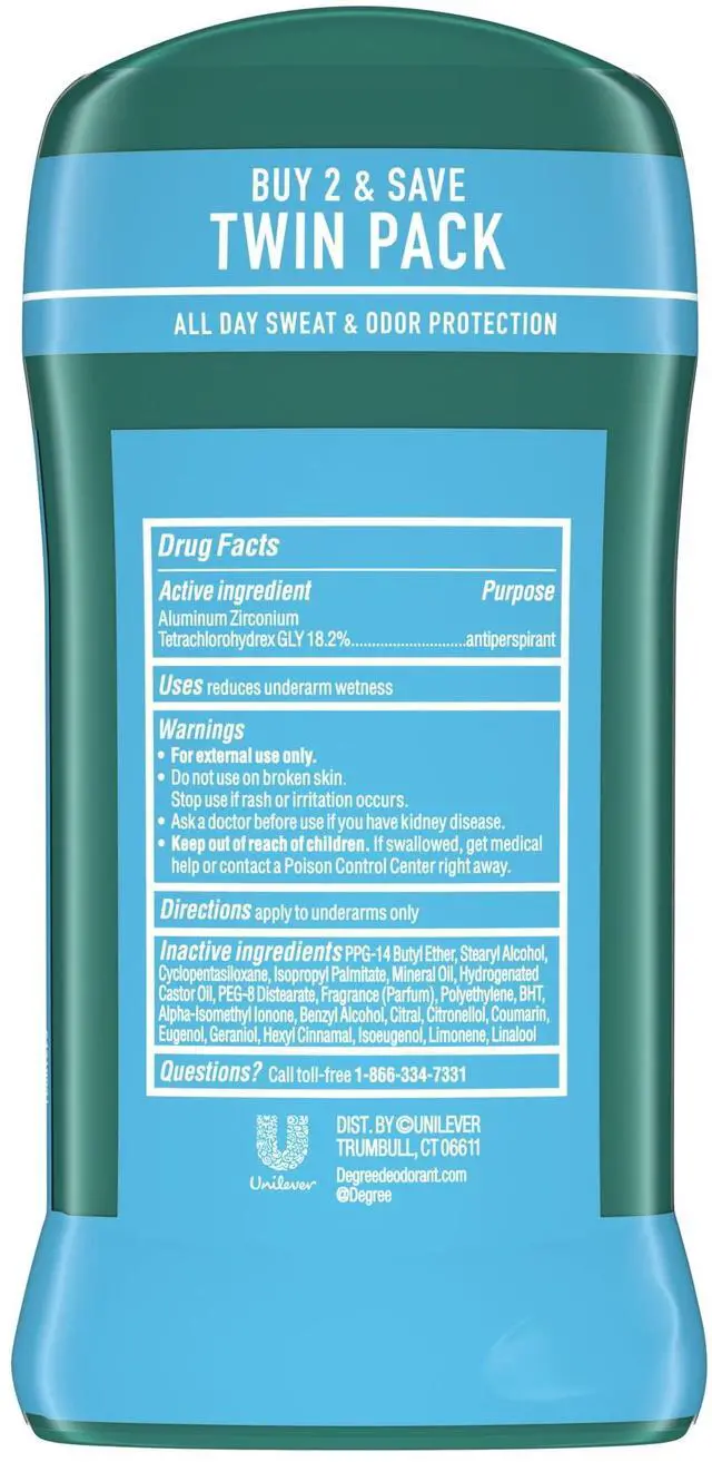 Alt view image 4 of 4 - Degree Men Original Antiperspirant Deodorant for Men Cool Rush Twin Pack, 2.7oz