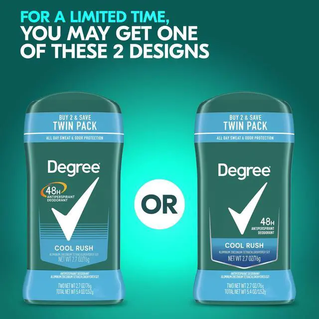 Alt view image 3 of 4 - Degree Men Original Antiperspirant Deodorant for Men Cool Rush Twin Pack, 2.7oz