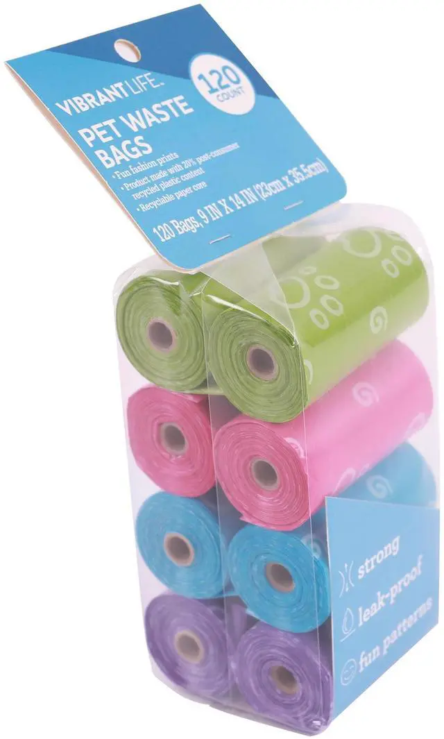 Alt view image 5 of 6 - Vibrant Life Fashion Waste Pick up Bags for Dogs, Multicolor, Unscented, 120 Count