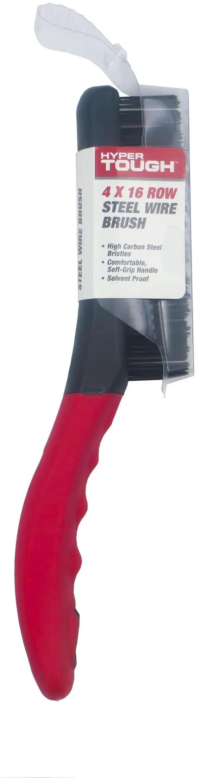 Main image of Hyper Tough Carbon Steel Wire Brush, 4 x 16 Rows