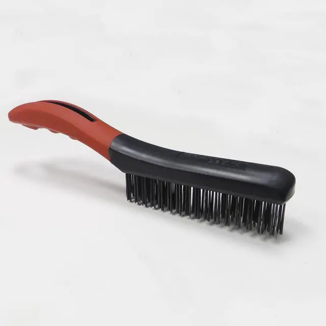Alt view image 4 of 6 - Hyper Tough Carbon Steel Wire Brush, 4 x 16 Rows