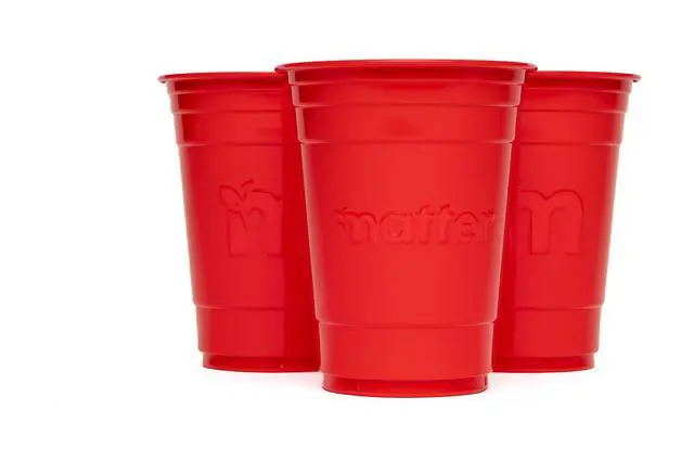 Alt view image 3 of 6 - Matter Compostable Red Disposable Cups, 18 oz, 50 Count