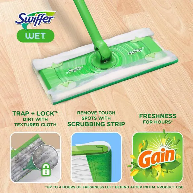 Alt view image 6 of 6 - Swiffer Mop & Go Wet Refills, Gain, 12 Count