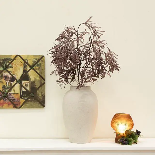 Alt view image 4 of 6 - Better Homes & Gardens 34 in Artificial Indoor Dried-Look Purple Fern Stem