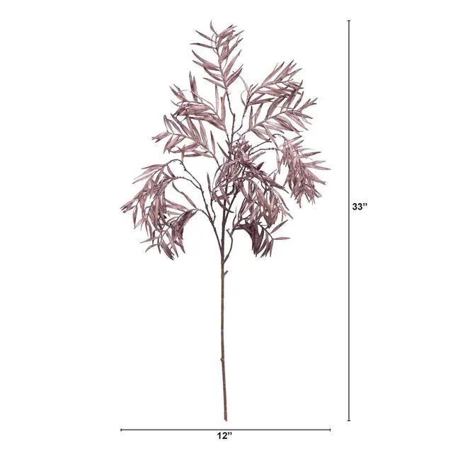 Alt view image 3 of 6 - Better Homes & Gardens 34 in Artificial Indoor Dried-Look Purple Fern Stem