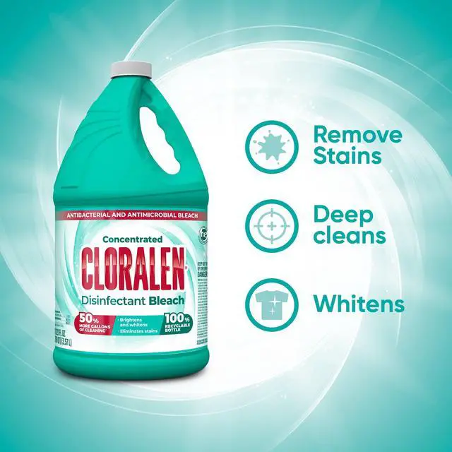 Alt view image 2 of 6 - Cloralen Concentrated Household Cleaning Liquid Bleach, 121 fl oz